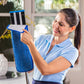 20 Inch Pad Shown-Blue 24 Inch Color Coded Microfiber Wet Mop Pads With Easy Locking hook and loop backing